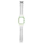 Crystal Clear Color Contrast Watch Band For Apple Watch Series 7 41mm / 6 & SE & 5 & 4 40mm / 3 & 2 & 1 38mm (Green)