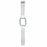 Crystal Clear Color Contrast Watch Band For Apple Watch Series 8&7 41mm / SE 2&6&SE&5&4 40mm / 3&2&1 38mm (Blue)