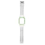 Crystal Clear Color Contrast Watch Band For Apple Watch Series 8&7 45mm / SE 2&6&SE&5&4 44mm / 3&2&1 42mm (Green)
