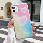 TPU Pattern Protective Case For iPhone 12 / 12 Pro(Heart 2)