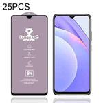 For Xiaomi Redmi Note 9 4G 25 PCS 9H HD Large Arc High Alumina Full Screen Tempered Glass Film