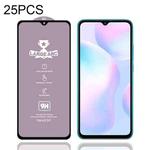 For Xiaomi Redmi 9i 25 PCS 9H HD Large Arc High Alumina Full Screen Tempered Glass Film