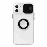For iPhone 11 Sliding Camera Cover Design TPU Protective Case with Ring Holder (Black)
