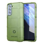 For Samsung Galaxy S21 FE Shockproof Shield Full Coverage Silicone Case(Green)