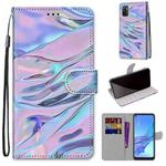 For OPPO A53 4G(2020) / A53s / A32 / A33 (2020) Coloured Drawing Cross Texture Horizontal Flip PU Leather Case with Holder & Card Slots & Wallet & Lanyard(Fluorescent Water Texture)