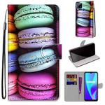 For OPPO Realme C15 / C12 / C25 / 7i (Global) / Narzo 20 / 30A Coloured Drawing Cross Texture Horizontal Flip PU Leather Case with Holder & Card Slots & Wallet & Lanyard(Colorful Cakes)