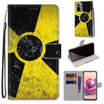 For Xiaomi Redmi Note 10 4G / Note 10S Coloured Drawing Cross Texture Horizontal Flip PU Leather Case with Holder & Card Slots & Wallet & Lanyard(Yellow Black Logo)