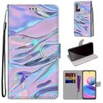 For Xiaomi Redmi Note 10 5G Coloured Drawing Cross Texture Horizontal Flip PU Leather Case with Holder & Card Slots & Wallet & Lanyard(Fluorescent Water Texture)