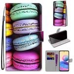 For Xiaomi Redmi Note 10 5G Coloured Drawing Cross Texture Horizontal Flip PU Leather Case with Holder & Card Slots & Wallet & Lanyard(Colorful Cakes)