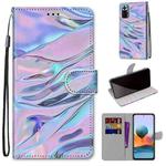 For Xiaomi Redmi Note 10 Pro Max / Note 10 Pro Coloured Drawing Cross Texture Horizontal Flip PU Leather Case with Holder & Card Slots & Wallet & Lanyard(Fluorescent Water Texture)
