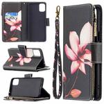 For LG K42 Colored Drawing Pattern Zipper Horizontal Flip Leather Case with Holder & Card Slots & Wallet(Lotus)