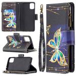 For LG K42 Colored Drawing Pattern Zipper Horizontal Flip Leather Case with Holder & Card Slots & Wallet(Big Butterfly)