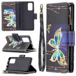 For Xiaomi Redmi Note 10 Pro Colored Drawing Pattern Zipper Horizontal Flip Leather Case with Holder & Card Slots & Wallet(Big Butterfly)