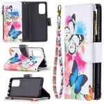 For Xiaomi Redmi Note 10 Pro Colored Drawing Pattern Zipper Horizontal Flip Leather Case with Holder & Card Slots & Wallet(Two Butterflies)