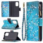 For Xiaomi Mi 11i / Poco F3 / Redmi K40 / K40 Pro Colored Drawing Pattern Zipper Horizontal Flip Leather Case with Holder & Card Slots & Wallet(Plum Blossom)