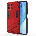 For Xiaomi Mi 11 Lite Punk Armor 2 in 1 PC + TPU Shockproof Case with Invisible Holder(Red)