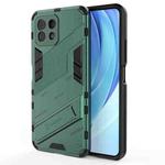 For Xiaomi Mi 11 Lite Punk Armor 2 in 1 PC + TPU Shockproof Case with Invisible Holder(Green)