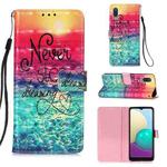 For Samsung Galaxy A02 / M02 3D Painting Horizontal Flip Leather Case with Holder & Card Slot & Wallet & Lanyard(Chasing Dreams)