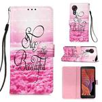 For Samsung Galaxy XCover 5 3D Painting Horizontal Flip Leather Case with Holder & Card Slot & Wallet & Lanyard(Beautiful)