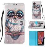 For Samsung Galaxy XCover 5 3D Painting Horizontal Flip Leather Case with Holder & Card Slot & Wallet & Lanyard(Owl)