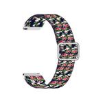 20mm For Samsung Galaxy Watch3 41mm Adjustable Elastic Printing Watch Band(Blue Rose)