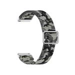 20mm For Samsung Galaxy Watch3 41mm Adjustable Elastic Printing Watch Band(Camouflage Gray)