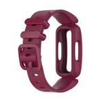 For Fitbit Inspire 2 Silicone Watch Band(Wine Red)