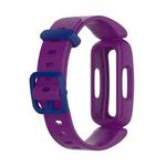 For Fitbit Inspire 2 Silicone Watch Band(Purple+Dark Blue)