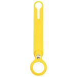 Shockproof Anti-scratch Silicone Protective Case Cover with Hang Loop For AirTag(Yellow)