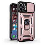 For iPhone 11 Pro Max Sliding Camera Cover Design TPU+PC Protective Case (Rose Gold)