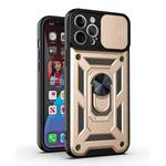 For iPhone 11 Pro Max Sliding Camera Cover Design TPU+PC Protective Case (Gold)
