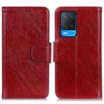 For OPPO A54 4G Nappa Texture Horizontal Flip Leather Case with Holder & Card Slots & Wallet(Red)