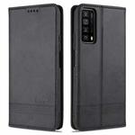 For Huawei P smart 2021 AZNS Magnetic Calf Texture Horizontal Flip Leather Case with Card Slots & Holder & Wallet(Black)