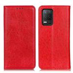 For Realme 9 5G / Realme 8 5G / Realme V13 5G Magnetic Crazy Horse Texture Horizontal Flip Leather Case(Red)