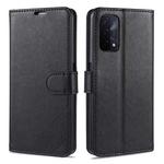 For OPPO A74 5G AZNS Sheepskin Texture Horizontal Flip Leather Case with Holder & Card Slots & Wallet(Black)