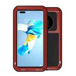 For Huawei Mate 40 LOVE MEI Metal Shockproof Waterproof Dustproof Protective Case without Glass(Red)