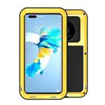 For Huawei Mate 40 LOVE MEI Metal Shockproof Waterproof Dustproof Protective Case without Glass(Yellow)