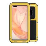 For Huawei Mate 40 Pro LOVE MEI Metal Shockproof Waterproof Dustproof Protective Case without Glass(Yellow)