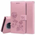 For Xiaomi Redmi Note 9T 5G Rose Embossed Horizontal Flip PU Leather Case with Holder & Card Slots & Wallet(Rose Gold)