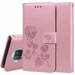 For Xiaomi Mi 10T Lite 5G Rose Embossed Horizontal Flip PU Leather Case with Holder & Card Slots & Wallet(Rose Gold)