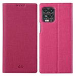 For Motorola Moto Edge S / G100 ViLi DMX Series Shockproof TPU + PU Leather Magnetic Attraction Horizontal Flip Case with Card Slot & Holder(Rose Red)