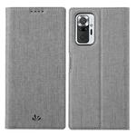 For Xiaomi Redmi Note 10 Pro / Note 10 Pro Max ViLi DMX Series Shockproof TPU + PU Leather Magnetic Attraction Horizontal Flip Case with Card Slot & Holder(Grey)