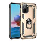 For Xiaomi Redmi Note 10 / Note 10s Shockproof TPU + PC Protective Case with 360 Degree Rotating Holder(Gold)