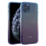 For iPhone 11 Pro Max Straight Edge Gradient Color TPU Protective Case (Blue Purple)