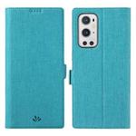 For OnePlus 9 Pro ViLi K Series Shockproof TPU + PU Leather Magnetic Buckle Horizontal Flip Case with Card Slots & Wallet & Holder(Blue)