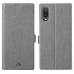 For Samsung Galaxy A02 / M02 ViLi K Series Shockproof TPU + PU Leather Magnetic Buckle Horizontal Flip Case with Card Slots & Wallet & Holder(Grey)