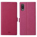For Samsung Galaxy A02 / M02 ViLi K Series Shockproof TPU + PU Leather Magnetic Buckle Horizontal Flip Case with Card Slots & Wallet & Holder(Rose Red)