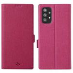 For Samsung Galaxy A32 4G ViLi K Series Shockproof TPU + PU Leather Magnetic Buckle Horizontal Flip Case with Card Slots & Wallet & Holder(Rose Red)