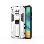 For Huawei Mate 30 Supersonic PC + TPU Shock-proof Protective Case with Holder(White)