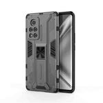 For Honor V40 5G Supersonic PC + TPU Shock-proof Protective Case with Holder(Grey)